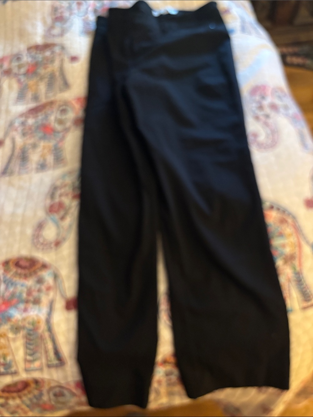 Larry Levine Black Straight-Leg Pants